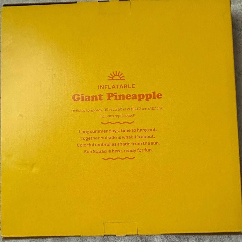 Inflatable Pineapple Pool Float - Picture 2 of 3